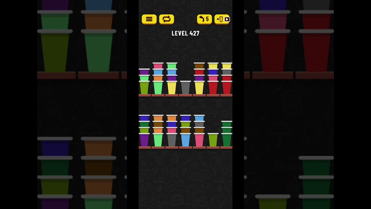 Cup sort puzzle level 427