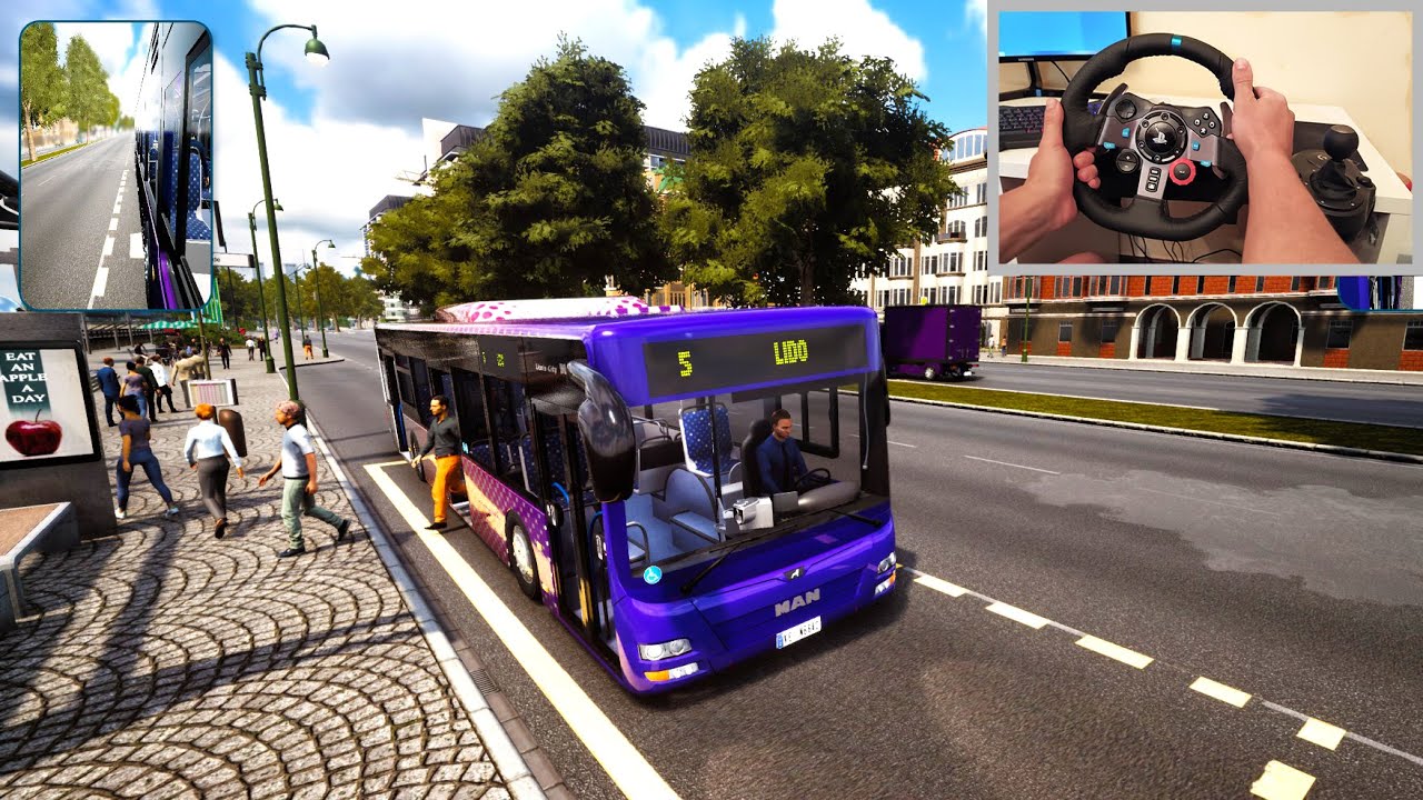 Bus Simulator 18 A37 Man - Drive it in Round Trip Mode (Realisting Driving With Steering Wheel G29)