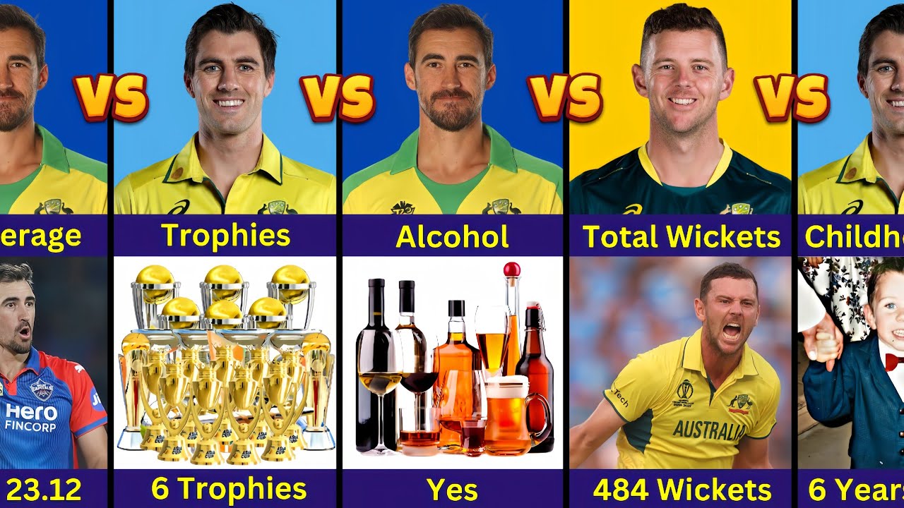 Comparison: Mitchell Starc vs Pat Cummins vs Josh Hazlewood