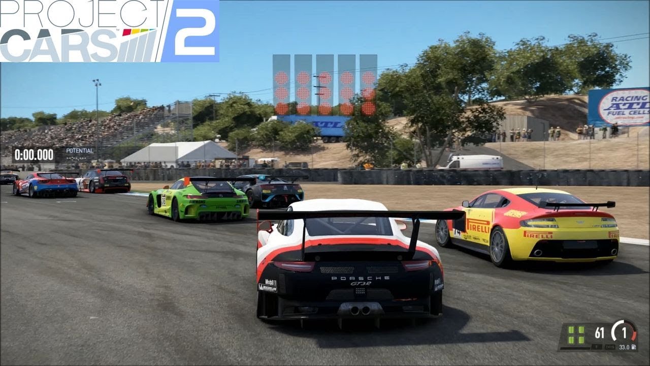 Project CARS 2 - Raceway Laguna Seca Race GREAT BATTLE! with Porsche 911 GT3 R | Gameplay [1080p]