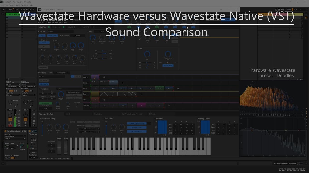 Korg wavestate hardware vs wavestate native vst: sound comparison