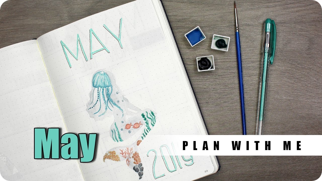 Bullet Journal Setup - May Plan With Me - Mermaids