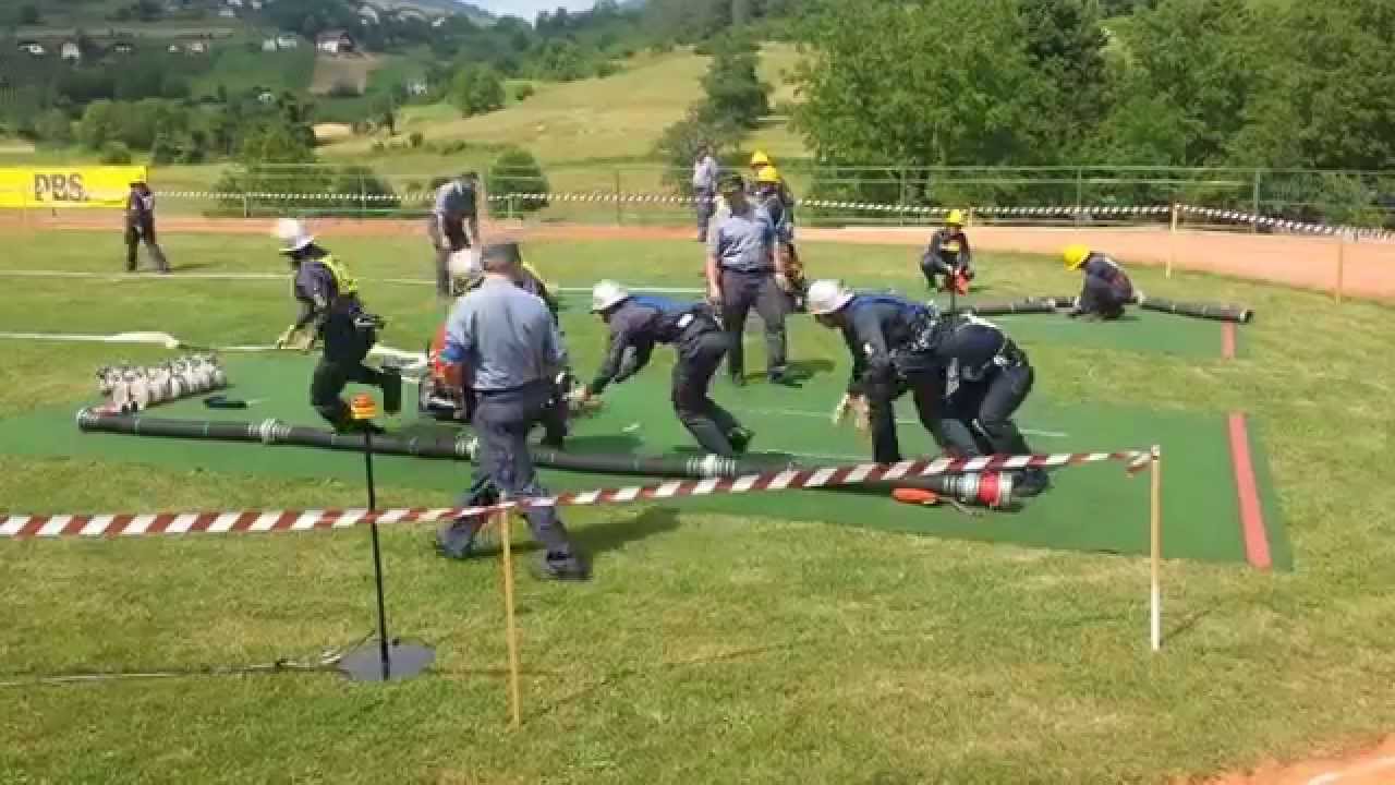 PGD Oplotnica: Vaja z motorno brizgalno CTIF, Člani A, Štrekljevec 2014