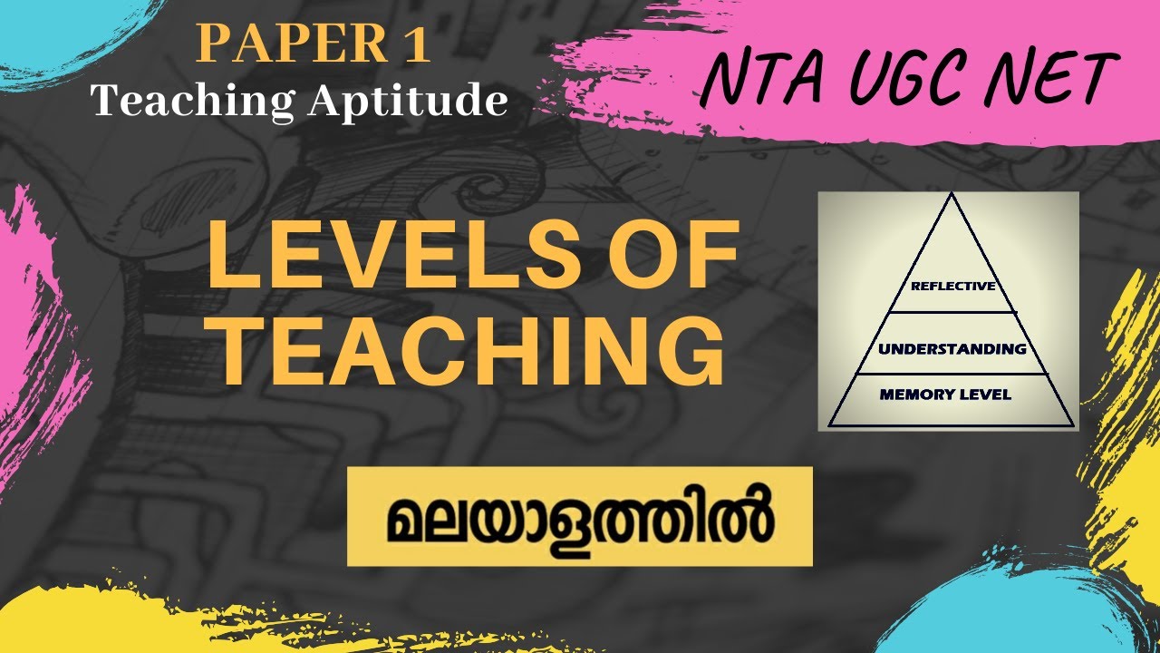 LEVELS OF TEACHING ||  NTA UGC NET Paper1 Teaching Aptitude Malayalam