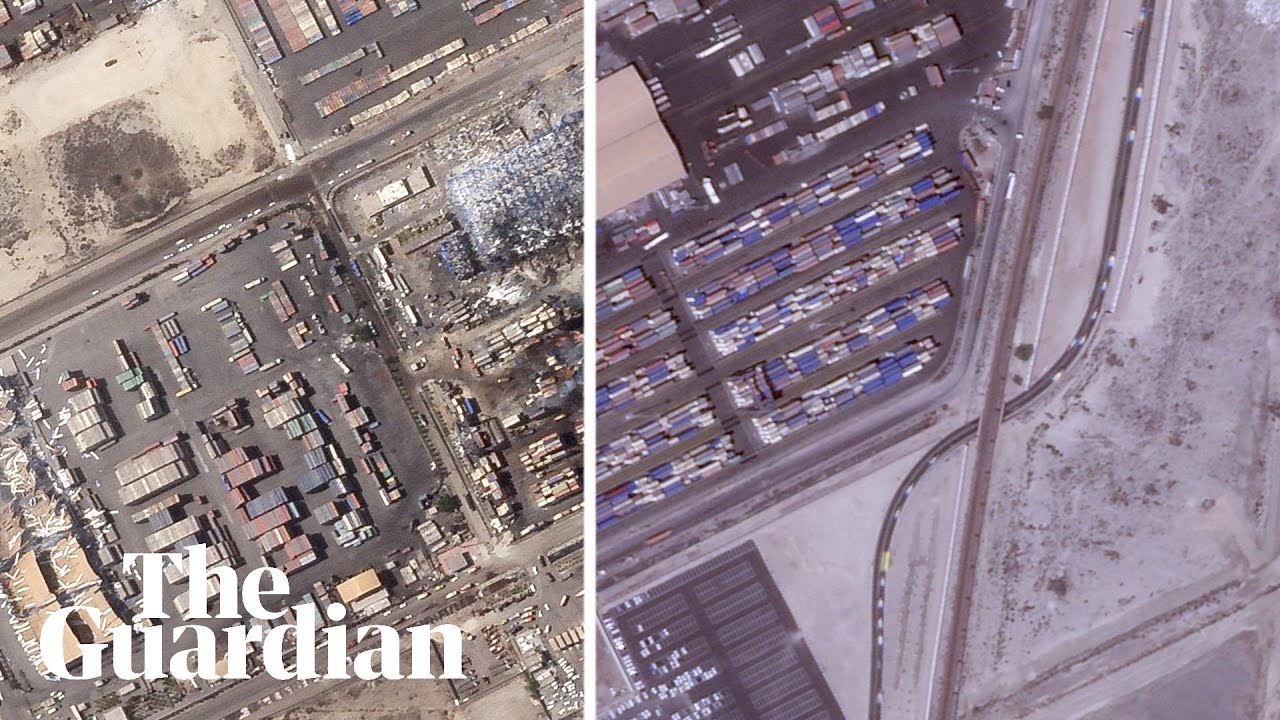 Drone footage shows aftermath of deadly Iran port blast