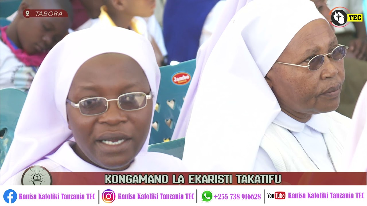 'TAZAMA ANAKUJA KUHANI'MAANDAMANO YA MAASKOFU MISA KILELE CHA KONGAMANO LA EKARIST TAKATIFU TABORA