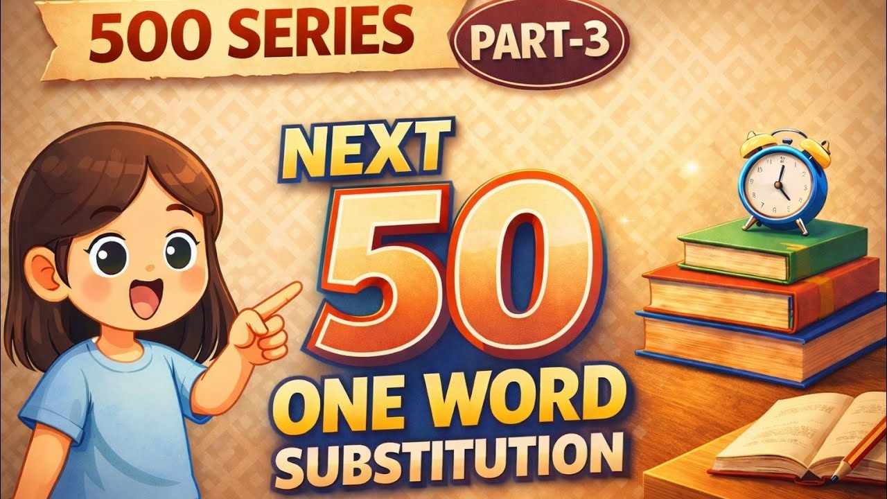 One Word Substitution।500 One Word Substitution Series ।All exam oriented 