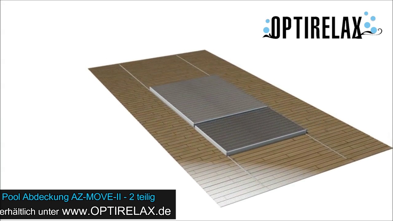 OPTIRELAX - Pool Abdeckung - Move II - 2 teilige verschiebbare und begehbare Terrasse