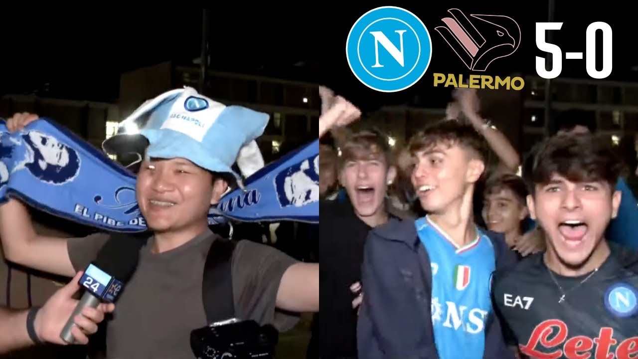 NAPOLI PALERMO 5-0 🖐️⚽ Guardate la REAZIONE dei NAPOLETANI al Maradona! 🔥