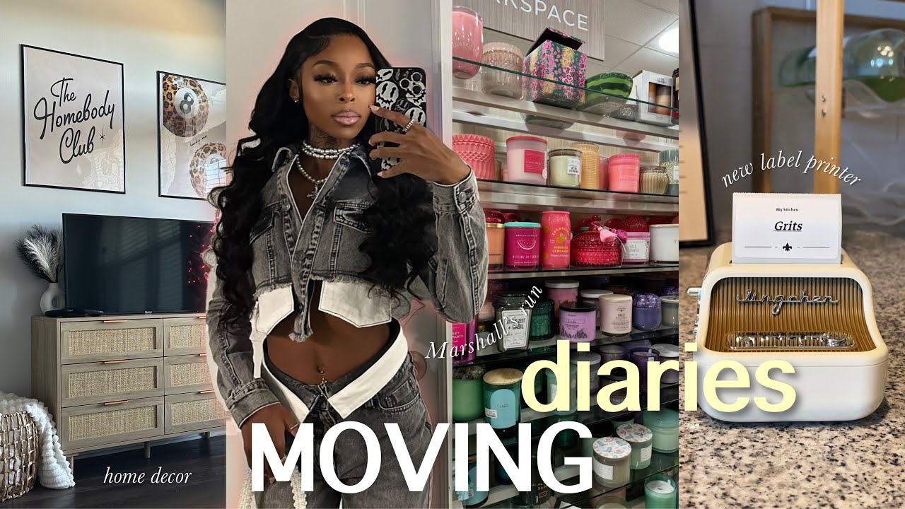 moving diaries ep. 9! new apt furniture, marshalls store run, kitchen organization & more