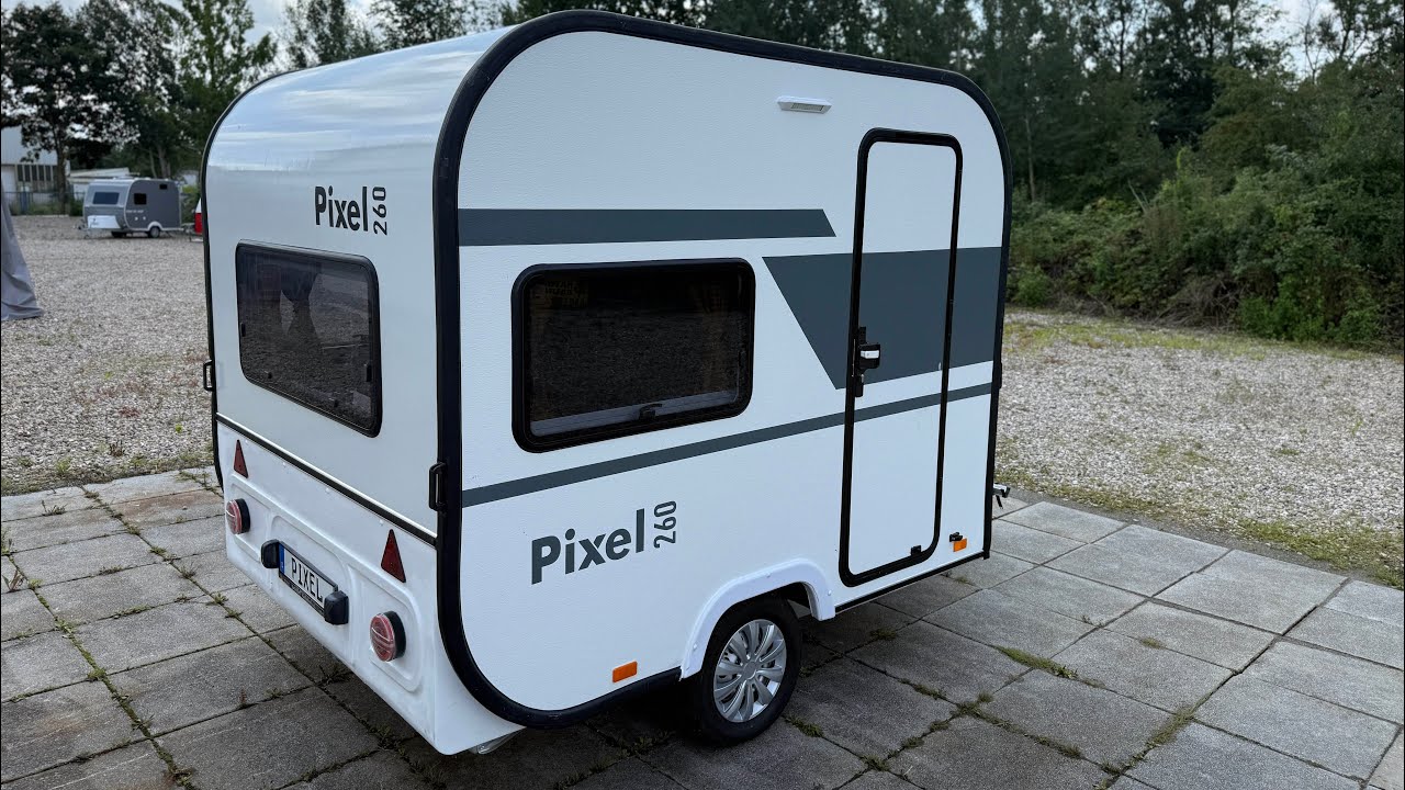 Pixel 260 Mini Caravan / 440 KG / Kleinster und Leichtester Wohnwagen / Mini Wohnwagen /
