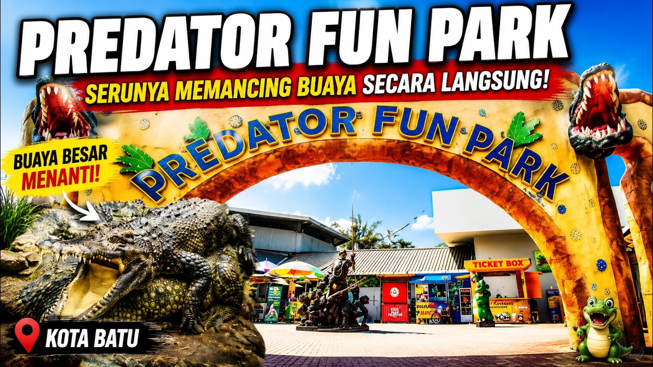 PREDATOR FUN PARK BATU MALANG - INFO TIKET MASUK DAN BISA MEMANCING BUAYA