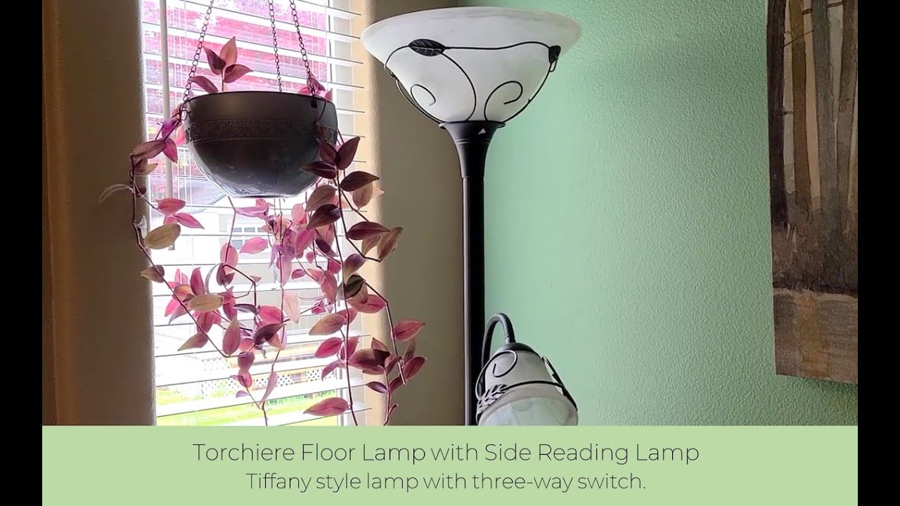 In Hand Review of Torchiere Floor Lamp Tiffany Style