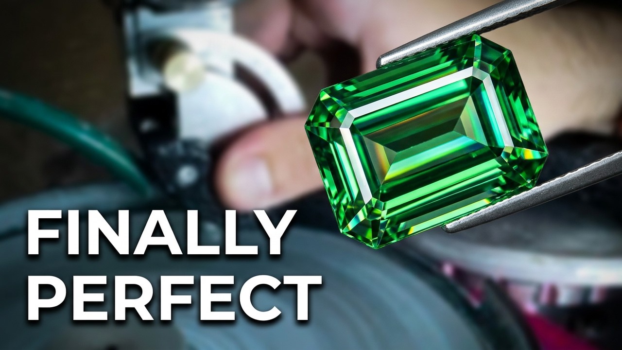 Cutting gemstones-Green tourmaline