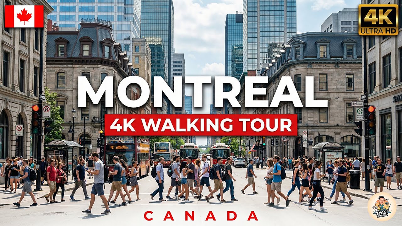 Montreal Walking Tour 4K 🇨🇦 | Downtown Montreal City Walk | Canada Travel 2026