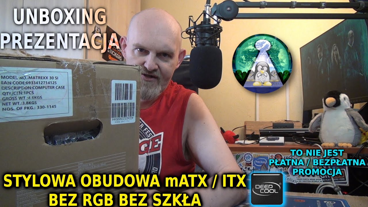UNBOXING - OBUDOWA MATREXX 30 SI DEEPCOOL - Stylowa obudowa za 99zł BEZ RGB / BEZ SZKŁA Serwer Linux
