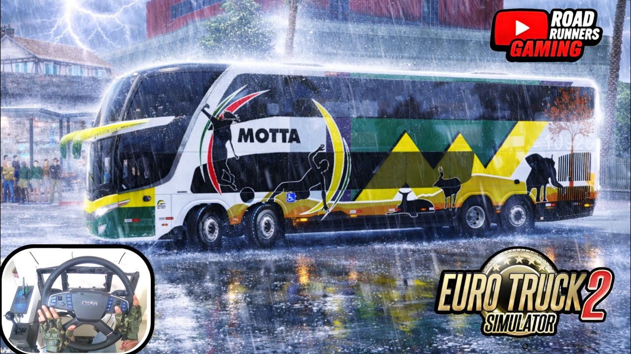 Euro Truck Simulator 2 | G7 1800 DD in Blind Fog & Heavy Rain | 4K HDR Realistic Bus Drive