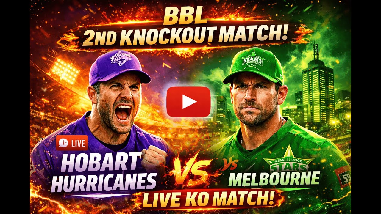 BBL 2nd Knockout LIVE 🔥 | Hobart Hurricanes vs Melbourne Stars | KO Match