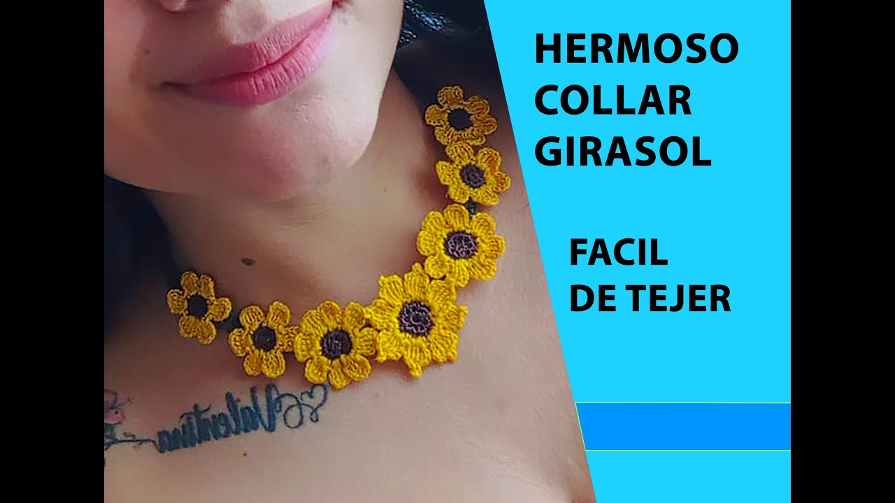 Tutorial Collar Girasol en crochet, 😍😍😍Maravilloso!!!