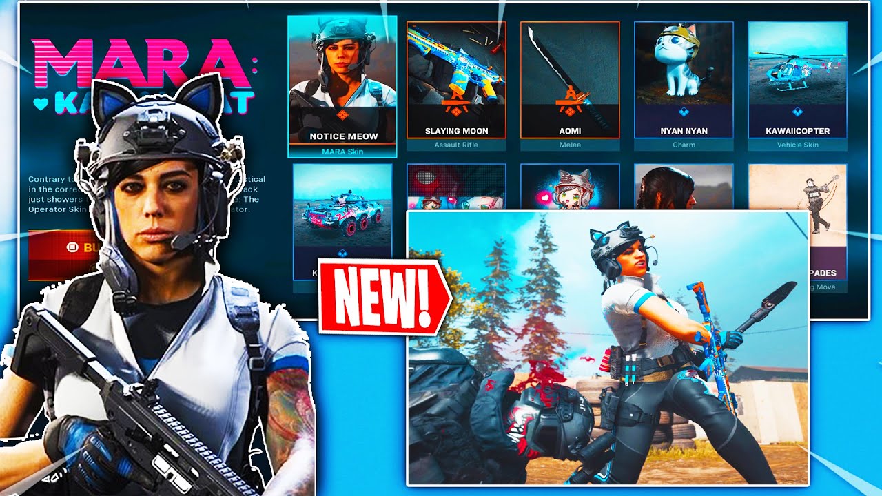 the NEW MARA KAWAII CAT BUNDLE IN MODERN WARFARE! SHOWCASE! (MARA 