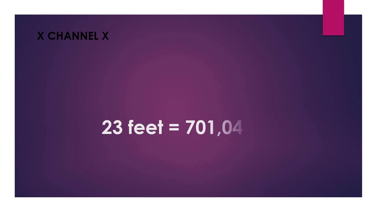 23 feet to cm