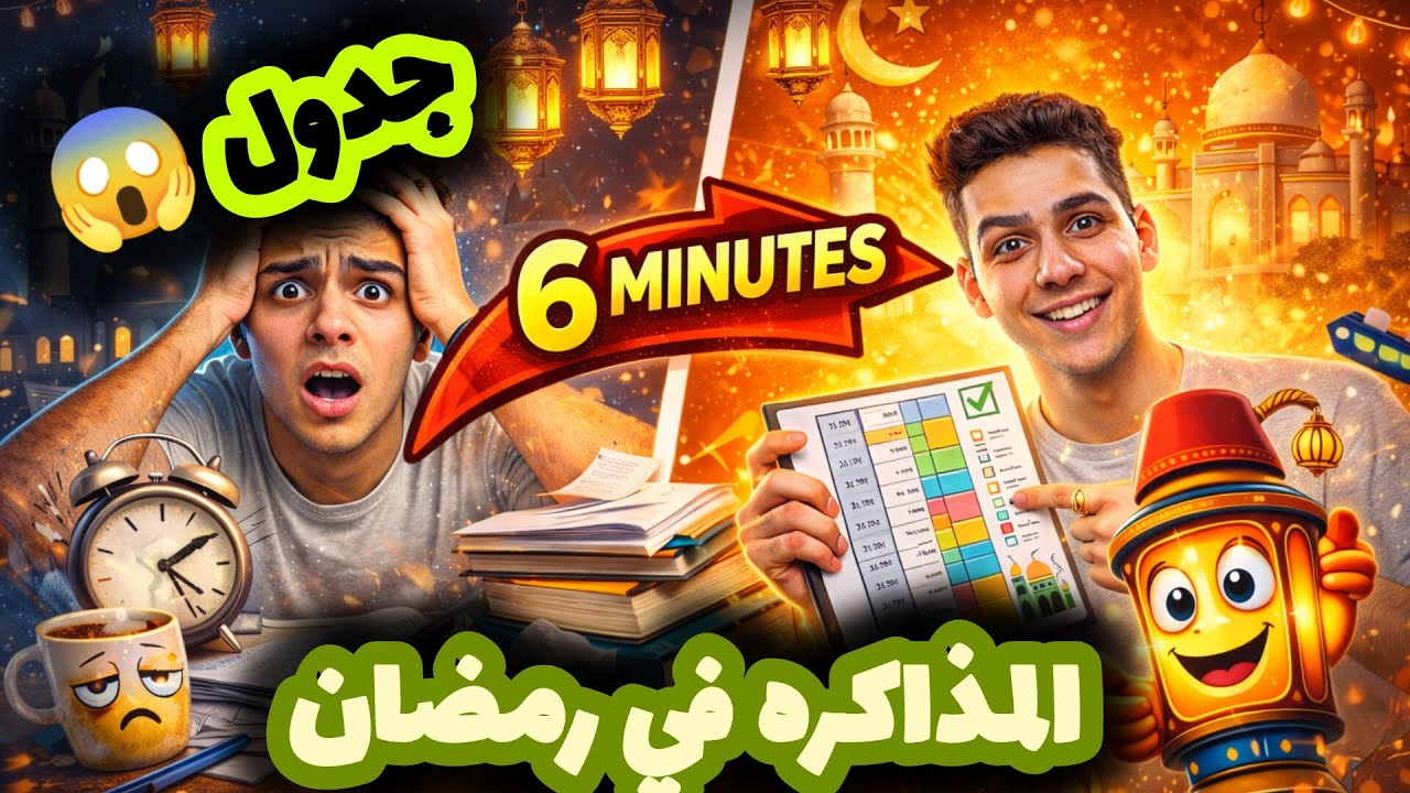 طلاب ثانوي.. لو عايز تنظم مذاكرتك في رمضان وتنجح 100% 😳🔥 (الطريقة السرية)