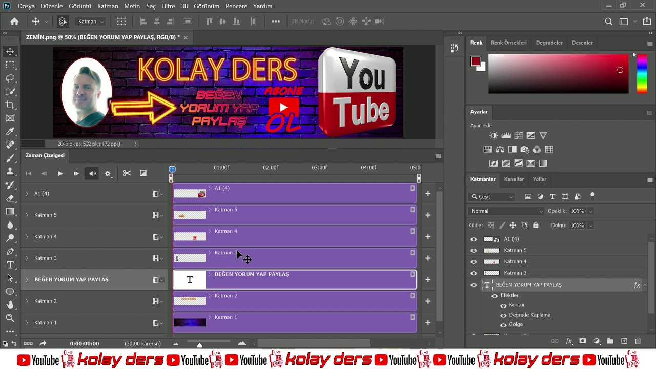 Photoshop hareketli banner ( Gif ) nasıl yapılır ?