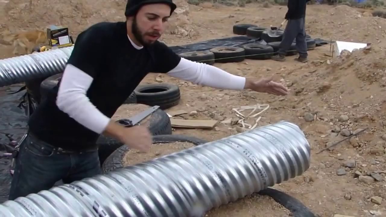 Earthship Thermal Wrap and Cooling Tubes