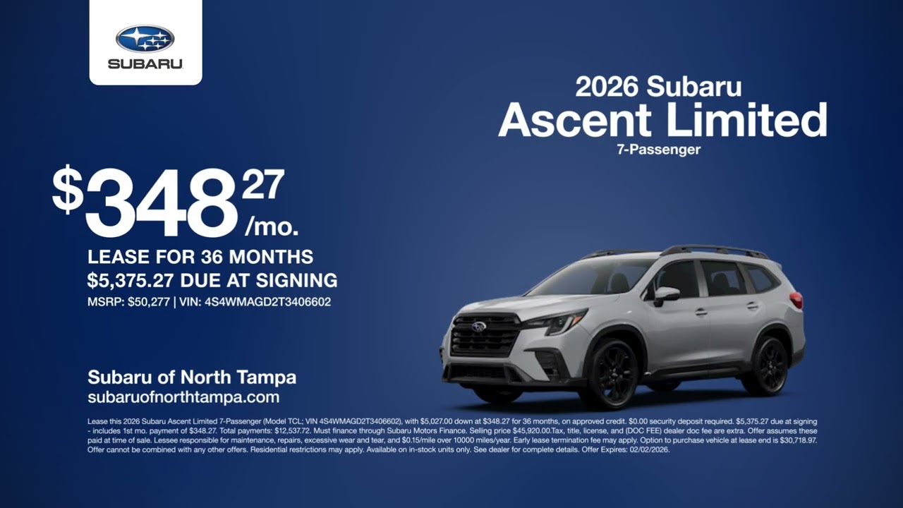Subaru Ascent 01/18/2026 6782612