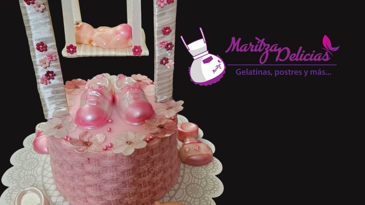 GELATINA YOGURT DE FRESA TEMA BABY SHOWER M
