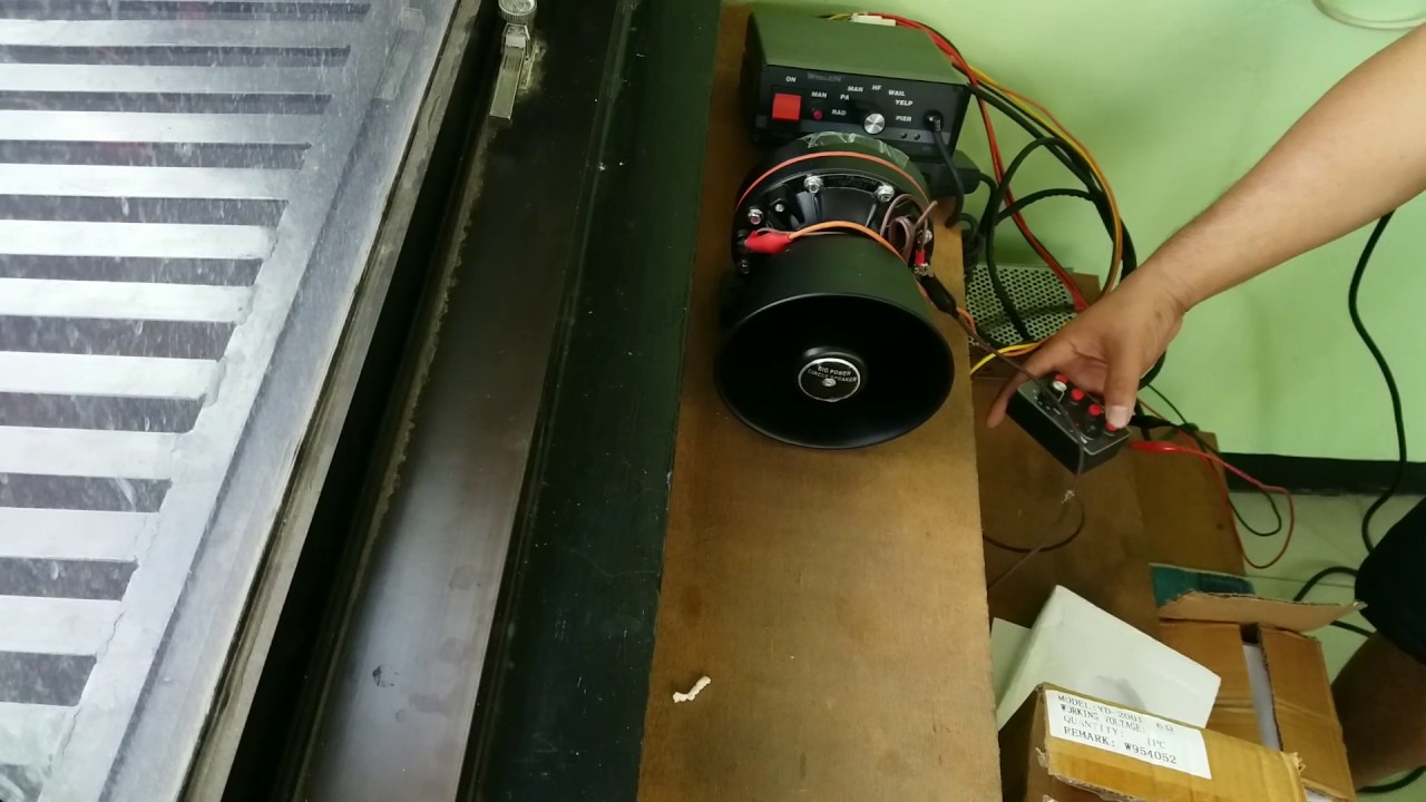 Whelen 295HF100 100watt siren with Senken YD200i Speaker Demo Sound