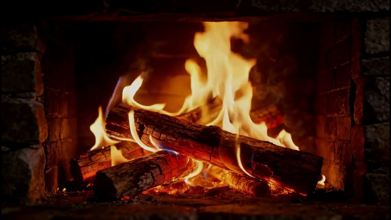 Cozy Fireplace 4K with Real Crackling Fire Sounds | Cabin Ambience