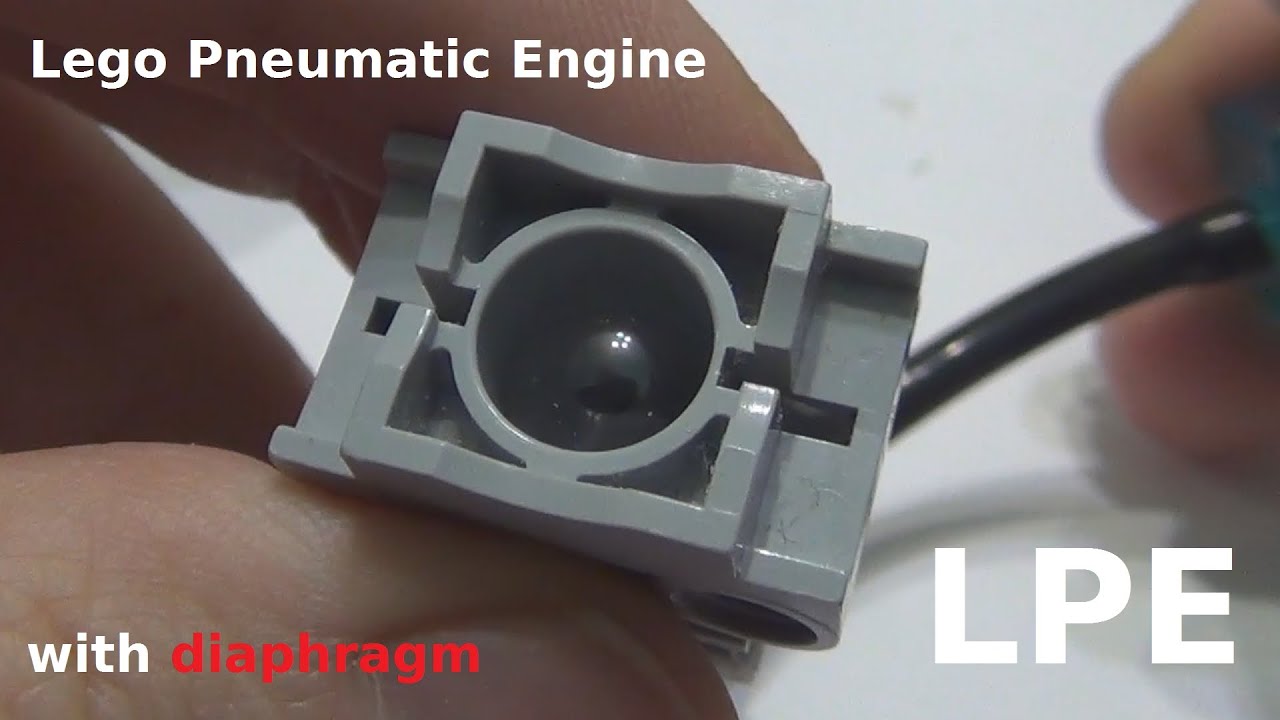 Lego Pneumatic Engine with Diaphragm / Пневматический двигатель из Лего с мембраной