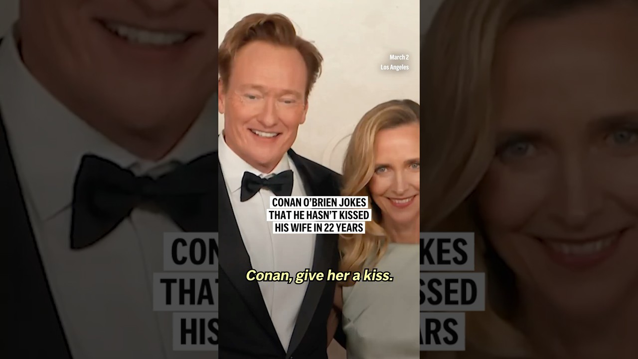 Conan O'Brien jokes that he hasn't kissed his wife in 22 years