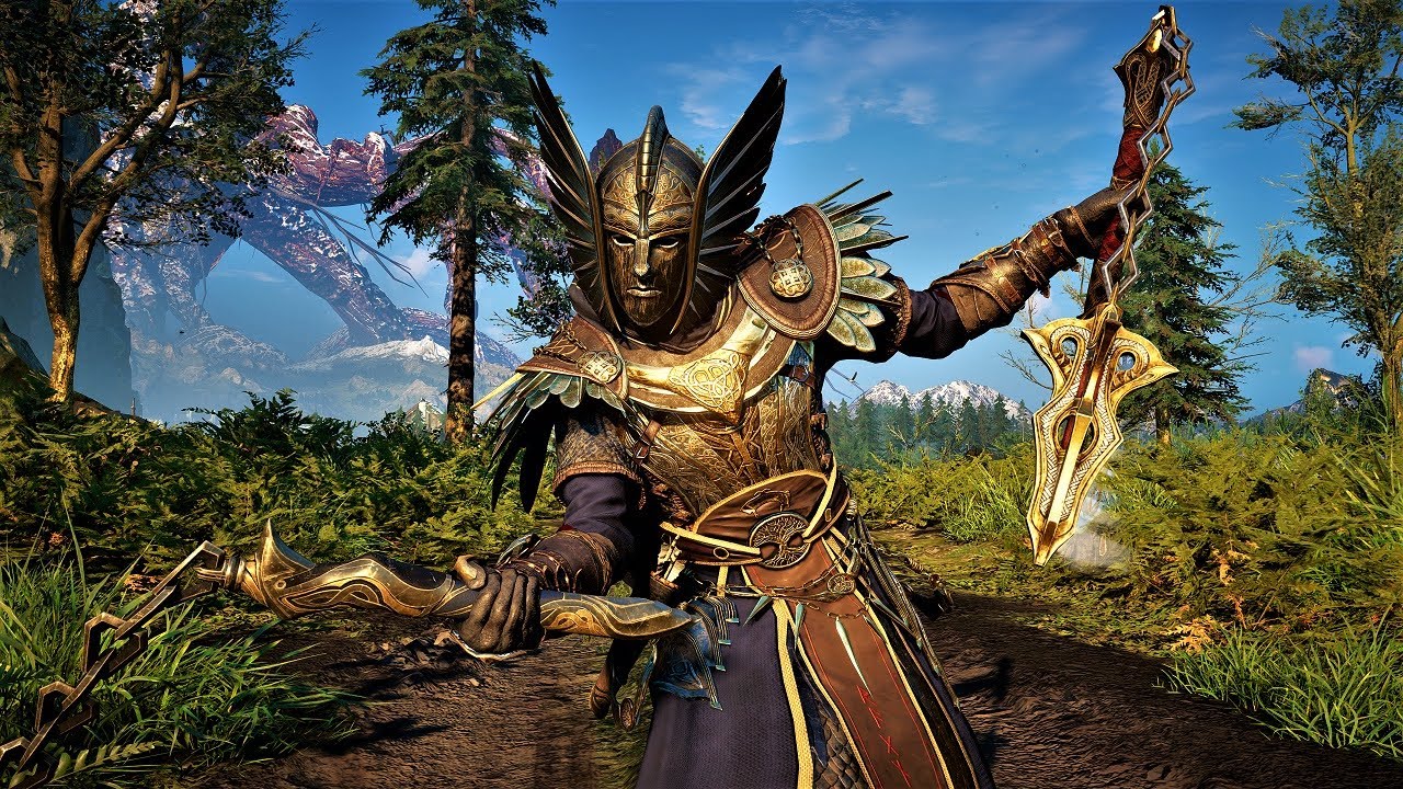 Assassin's Creed Valhalla - Dual Flail Combat Gameplay [4K No HUD Immersion]