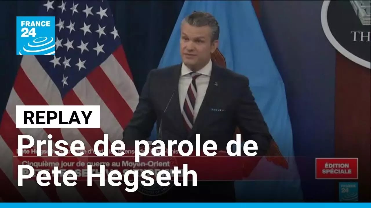 REPLAY : conférence de presse de Pete Hegseth, secrétaire à la Défense des États-Unis