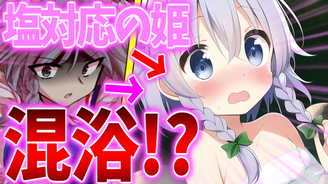 【ゆっくり茶番劇】　オフ会で会った「塩対応の姫」と言われている咲夜に酔ってお風呂で混浴した！？