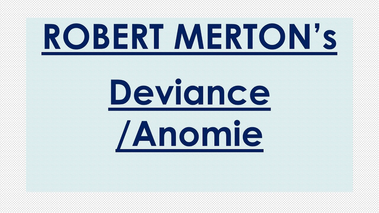 Sociology for UPSC : ROBERT MERTON - Deviance - Lecture 82