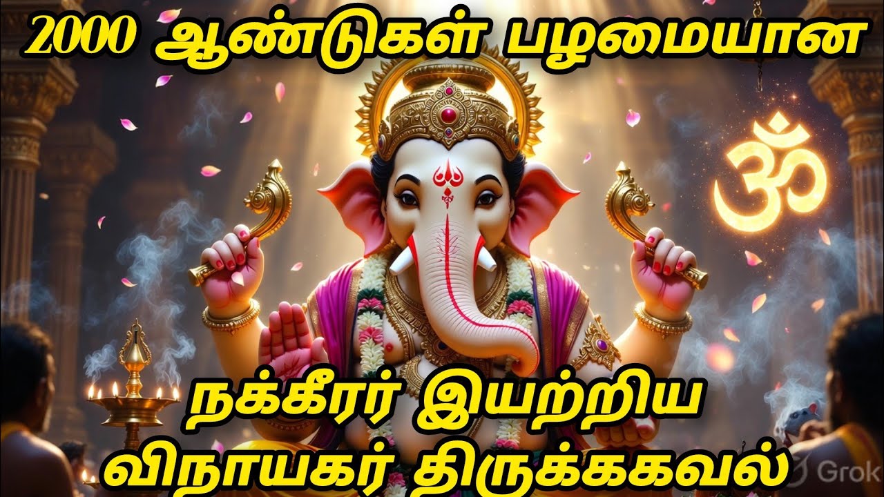 புதன்  அன்று தடைகள் நீங்க கேட்க வேண்டிய 2000 ஆண்டுகள் பழமையான நக்கீரர் இயற்றிய விநாயகர் திருக்ககவல்