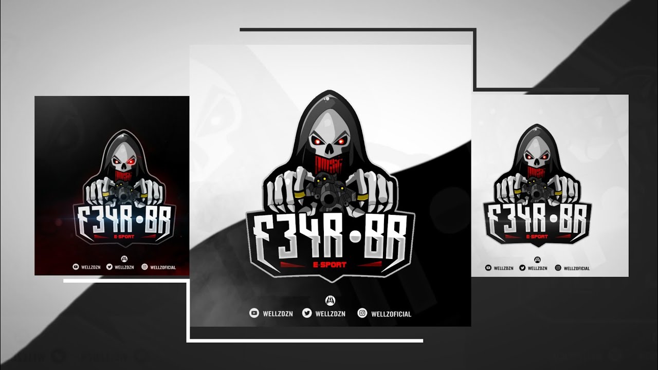 Logo e-sport gaming FEAR•BR - infinit design & Ps Touch (speed art / paint)