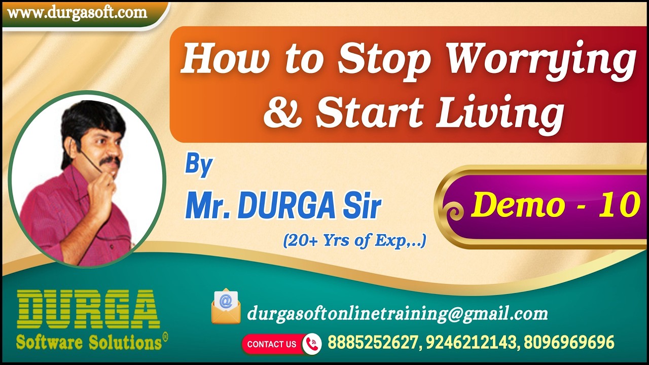 How to Stop Worrying & Start Living tutorials || by Mr. DURGA Sir On 15-03-2026 @7AM (IST)