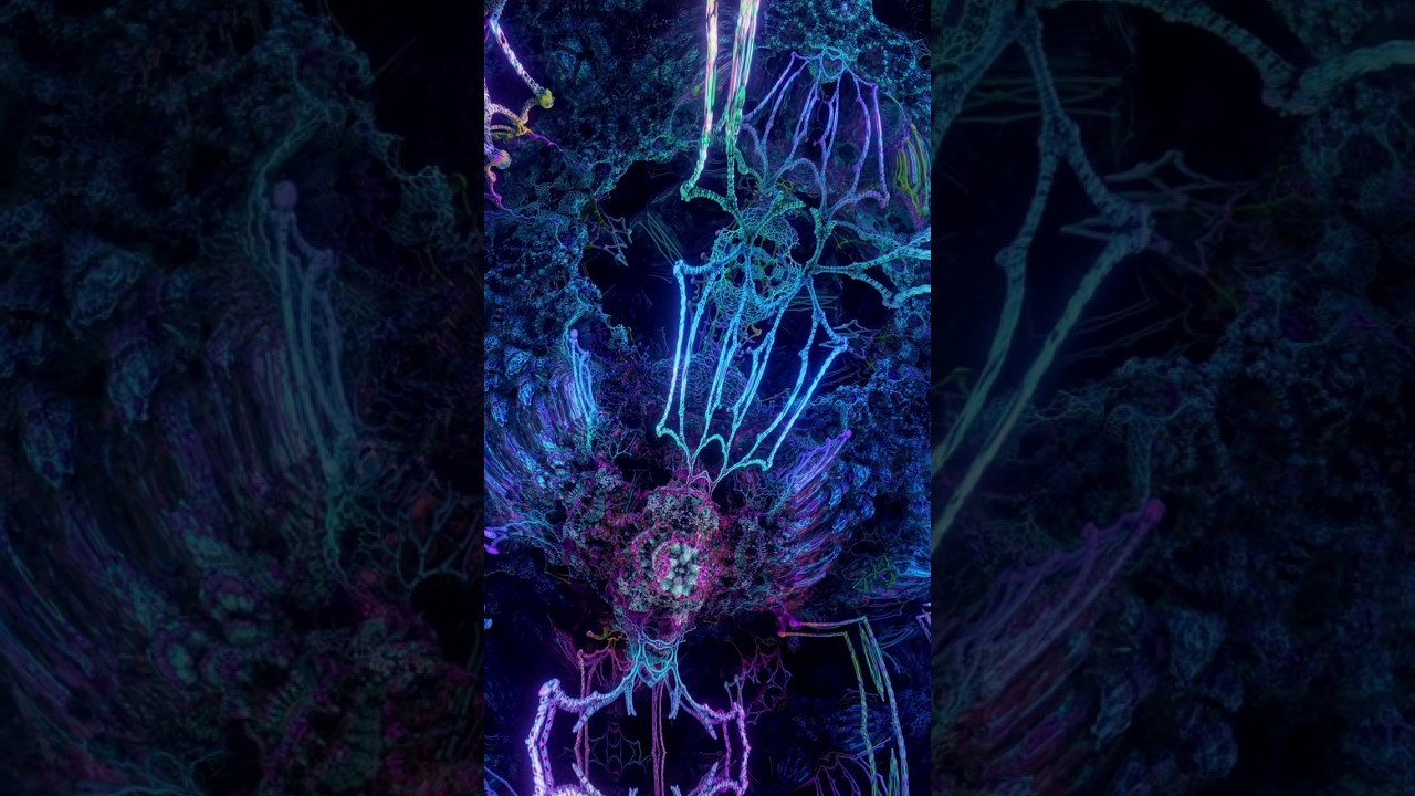 The Psychedelic Visual Art of @julius-horsthuis 🎨🤯 #fractalanimation #trippy #psychedelic