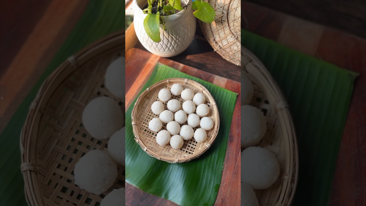 Narikolor Laru dhuniakoi🤗 Coconut Laddo #assam #ashortaday #assameseyoutuber #bihu #assamesevlogs