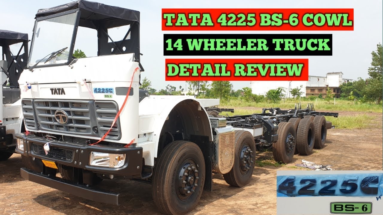 Tata Lpt 4225 BS-6 COWL Chassis Fourteen wheeler truck review @commercialworld
