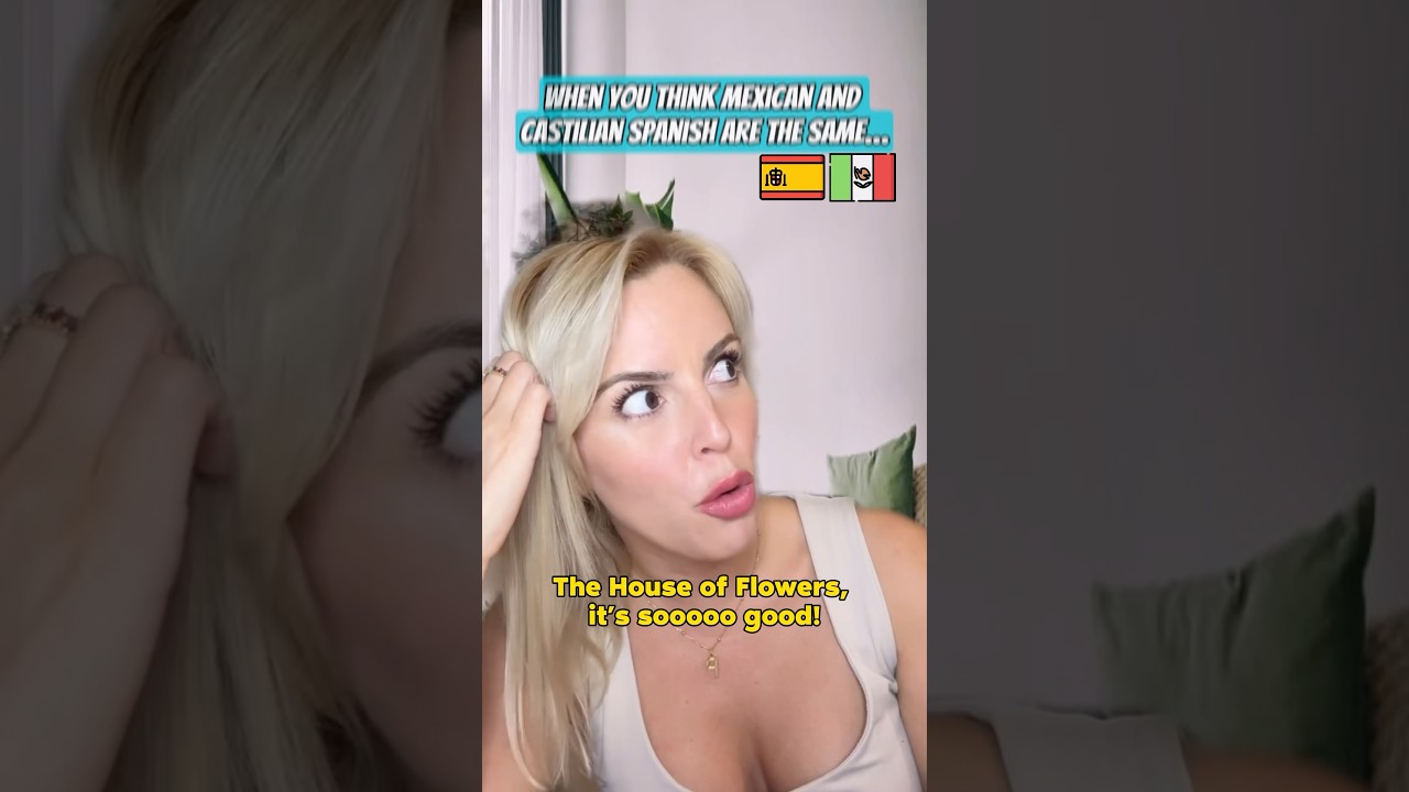 Mexican VS Castilian Spanish! 🇲🇽🇪🇸#learnspanish #learnenglish #lingopie #mexican #netflix #ad