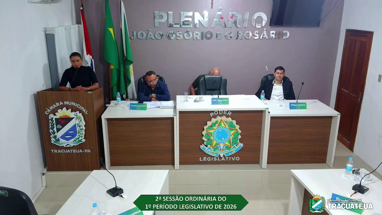 2ª SESSÃO ORDINÁRIA DO 1° PERÍODO LEGISLATIVO DE 2026