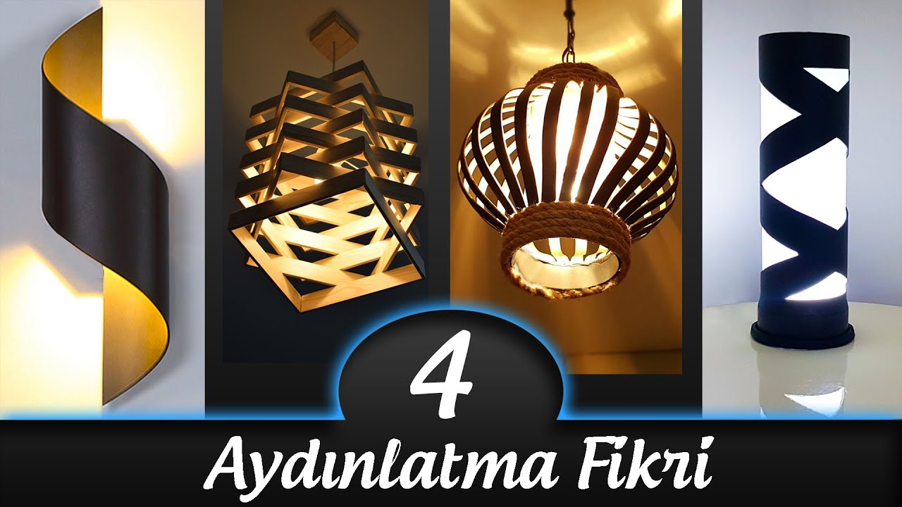 Abajur Fikirleri - Aplik Yapımı - Avize Fikirleri #DIY #geridönüşüm