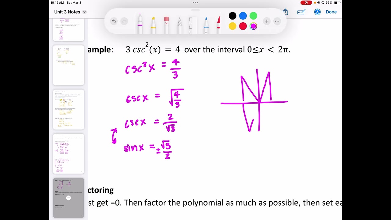 Section 9.5 - Solving Trig Equations