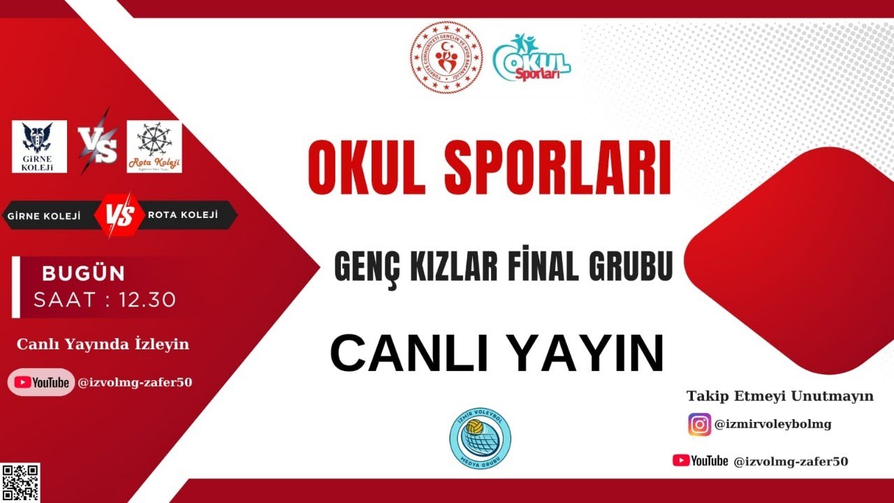 🔴 CANLI YAYIN | GİRNE KOLEJİ 🆚️ ROTA KOLEJİ OKUL SPORLARI GENÇ KIZLAR FİNAL GRUBU KARŞILAŞMASI...