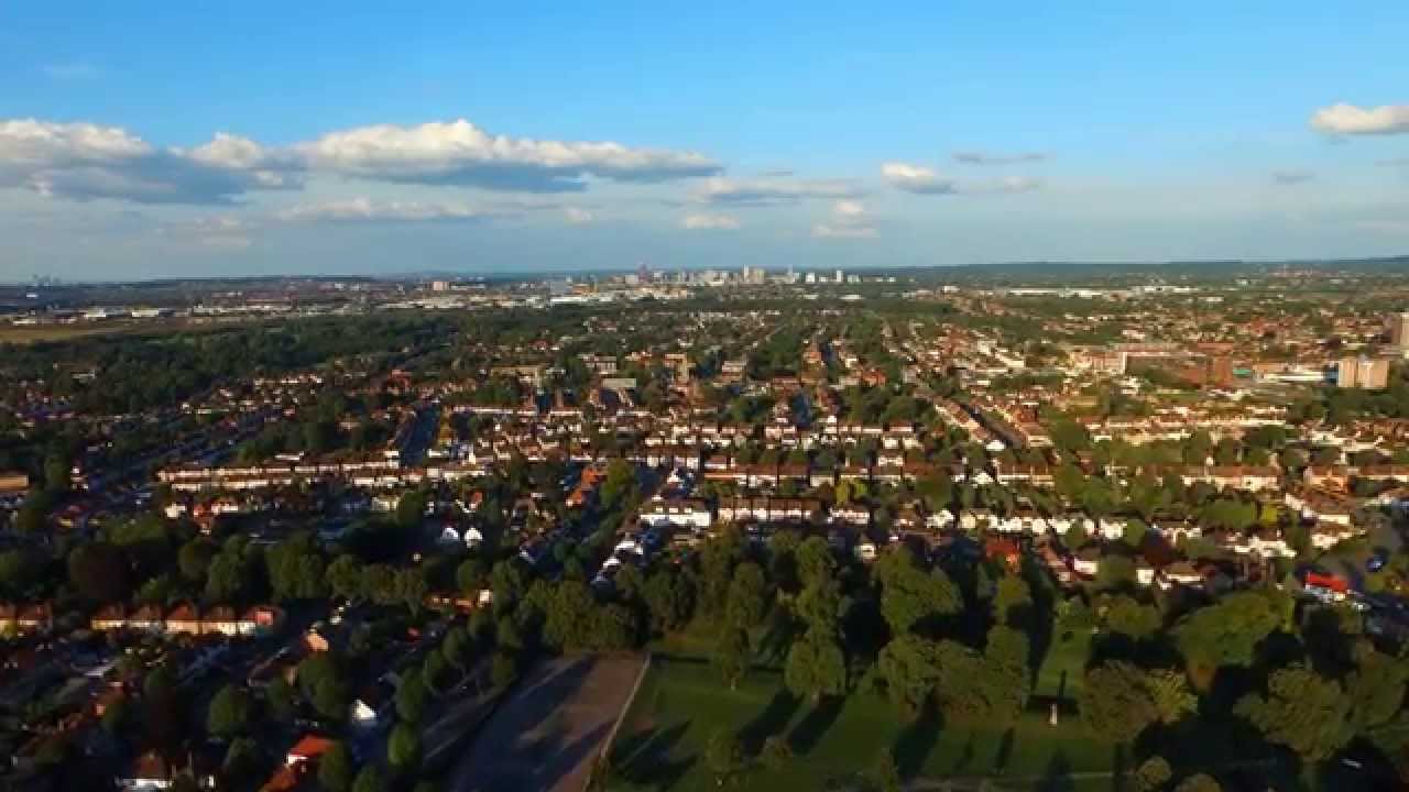 East Croydon and Carshalton Park Aerial View